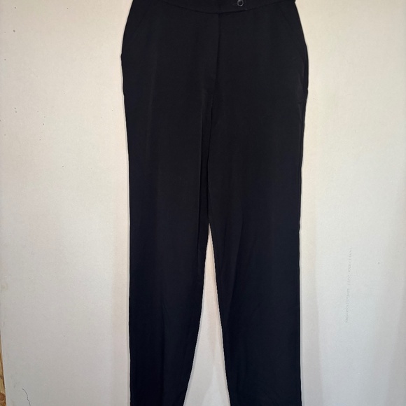 Investments Womens Button Black Work Style Pants Size 12 Long - Picture 1 of 4